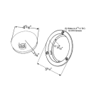 LAMP, LED 4" AMBER S/T/T SS FLANGE