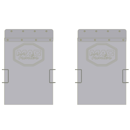 MUD FLAP ASSEMBLY, PAIR 24" X 36" W/ ANTI-SAIL BRACKETS