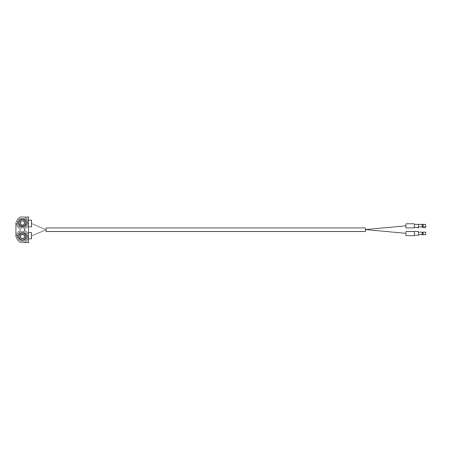 CURB SIDE FRONT MARKER PIGTAIL, 72" 2-WIRE BLACK/WHITE