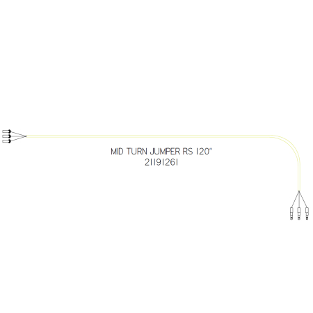 HARNESS, FRONT MID TURN JUMPER 120", ROAD SIDE