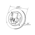 LAMP, 4" LED AMBER/CLEAR LENS STT