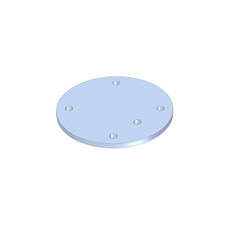FC, TOP PLATE 74-B CTR LIFT, 1/2" A36, W/5 HOLES