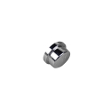 CHROME PLASTIC 3/4" BUMPER BUTTON LUG NUT COVER
