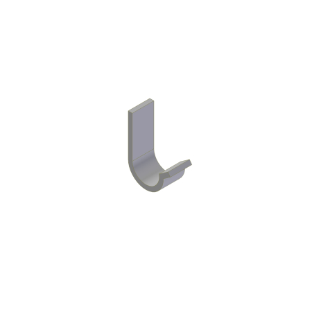 DOLLY HANDLE HOLDER BRACKET, ALUMINUM