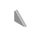 CORNER BRACE, DOLLY WING 5/16", CURBSIDE, WITH TAB