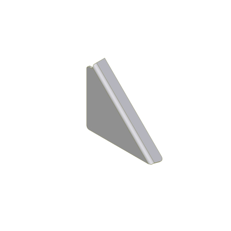 CORNER BRACE, DOLLY WING 5/16", CURBSIDE, WITH TAB