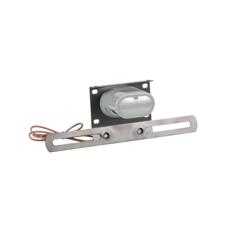 LICENSE LIGHT WITH METAL BRACKETS, RECTANGULAR CLEAR