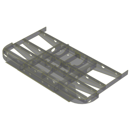 COUPLER, MOVING FLOOR/TIPPER 36 IN KP, 102 W, 3/8 RAISED WIDE APPROACH GALVANIZED