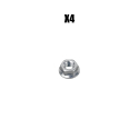 SLACK ADJUSTER, STUD/NUT (4 PER BAG) 2 AXLES WORTH