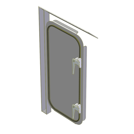 BULKHEAD DOOR ASSEMBLY, DRIVER SIDE, 45° CORNER BH STYLE S&P