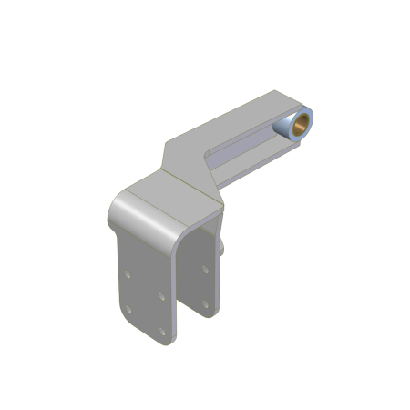 HINGE TIPPER SS OS DRIVER SIDE, OIL LITE BUSHING 12-1/8"