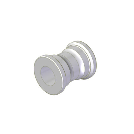 ROLLER GROUND CONTROL, STAINLESS STEEL, DOUBLE FLANGE EDGES
