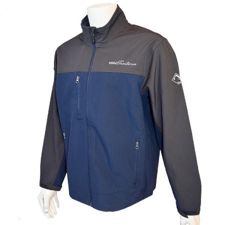 JACKET BLUE/CHARCOAL DRI DUCK SOFT SHELL JACKET L "CLEARANCE"