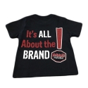 T-SHIRT "BRAND" BLACK INFANT SIZE 12 MONTH