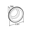 2" BLACK GROMMET OPEN BACK, GROMMET FOR 30 SERIES