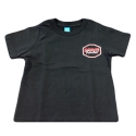 T-SHIRT "BRAND" BLACK YOUTH EXTRA SMALL