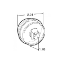 2" AMBER LAMP, TRUCK-LITE 8-DIODE GROMMET MOUNT, 12V