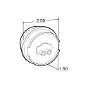 LAMP, LED MODEL10, 8-DIODE AMBER, HIGH PROFILE, PL-10, 12V