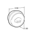 LED MODEL 10 8-DIODE RED, HIGH PROFILE, PL-10, 12V
