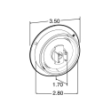 MODEL 10 2.5" 8-DIODE, RED W/ GRAY FLANGE, FIX AND FORGET PLUG