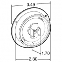 TRUCK-LITE, 8 DIODE, 2", MODEL 30 HIGH PROFILE, LED, AMBER ROUND, 8 DIODE