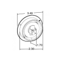 TRUCK-LITE, 8 DIODE, 2", MODEL 30 HIGH PROFILE, LED, AMBER ROUND, 8 DIODE
