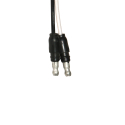 PIGTAIL LED BLACK/WHITE, DOUBLE BULLET