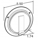 RED LED LAMP, MODEL 44, 6 DIODE, STOP/TURN/TAIL, GRAY FLANGE MOUNT