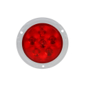 RED LED LAMP, MODEL 44, 6 DIODE, STOP/TURN/TAIL, GRAY FLANGE MOUNT