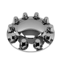 HUB COVER FRONT TRUX 33MM X 10 THREADED NUT, CHROME PLASTIC, 1 PAIR