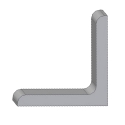 ANGLE, 1/2" X 4" X 6" X 42" LONG, REAR HINGE STEEL