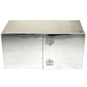 AERO TOOLBOX, ALUMINUM MILL/POLISHED DOUBLE DOOR, 24" X 24" X 48"