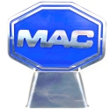 6" MAC LOGO BLUE W/ BASE