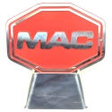 6" MAC LOGO RED W/ BASE