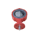 BUTTERFLY VALVE 4", 400 SERIES, 6 BOLT, CI STAINLESS STEEL DISK, BLACK NITRILE
