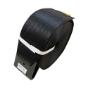 WINCH STRAP 4" X 30'  BLACK REFLECTIVE W/ FLAT HOOK DOLECO