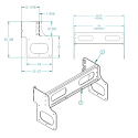 K-71120082-48P, BOLT-ON TOOLBOX MOUNTING KIT/BRACKET ASSEMBLY, FLATBED, FRAME MOUNT FOR 24" X 24" X 48"
