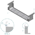 K-70016001-98, MAC TRAILER FLATBED DUNNAGE RACK/HOLDER ASSEMBLY, STANDARD W/FLOOR 98"