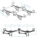 53009009-17, SUSPENSION ASSEMBLY, SPRING RIDE, 49" 9 LEAF X 17" RH