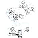 53009022-17, SINGLE LEAF, SINGLE AXLE, 44", 96" W, 17" RH