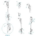 59007756-1, HINGE ASSEMBLY, GROUND CONTROL, S&P, OSSS, DSS
