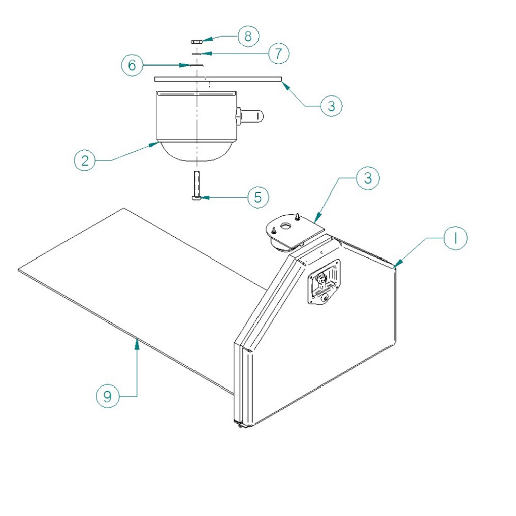 73803006, SIDE TOOL BOX ADD ON KIT, 42' 1050