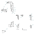 59007756-5, HINGE ASSEMBLY, OVERSLUNG, OUTSET SMOOTH SIDE