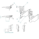 55003093, HINGE ASSEMBLY SLIDE & LOCK, SS ON SSOS