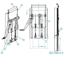 55003998-14, COAL DOOR ASSEMBLY 14", SHEET & POST WITH CAST HANDLE & FLOW CONTROL