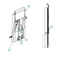 55003998-18, COAL DOOR ASSEMBLY 18", SHEET & POST WITH CAST HANDLE & FLOW CONTROL