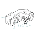 55003019-2, HINGE ASSEMBLY SMOOTH SIDE, OVERSLUNG PASSENGER SIDE