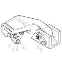 55003019-3, HINGE ASSEMBLY SMOOTH SIDE, OVERSLUNG DRIVER SIDE