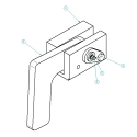 55003019-7, HINGE ASSEMBLY, 1/2 ROUND, OVERSLUNG ONLY, DRIVER SIDE