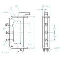 55011400-6, SLIDER HINGE ASSEMBLY, 6"